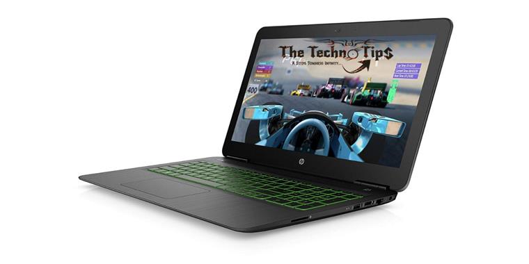 In this images there is a laptop name is HP (Hewlett Packard) Pavilion for Best Budget Gaming Laptops TheTechnoTips. 