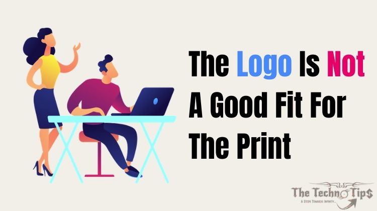 In this image girl explain t boy Common Logo Design Mistakes In 2020-The Logo Is Not A Good Fit For The Print-thetechnotips